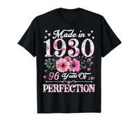 96 Year Old in 1930 Floral 96th Birthday Gifts for Women T-Shirt