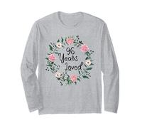 96 Years Loved Men Women Floral 96 Years Old 96th Birthday Long Sleeve T-Shirt