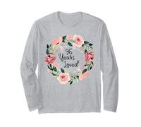 96 Years Loved Women Men 96 Years Old 96th Birthday Long Sleeve T-Shirt