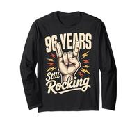 96 Years Still Rocking 96th Birthday Funny 96 Birthday Long Sleeve T-Shirt