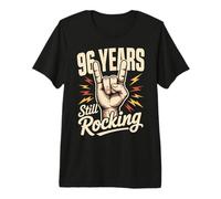 96 Years Still Rocking 96th Birthday Funny 96 Birthday Premium T-Shirt