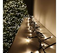 960 LED 12.4m Premier Clusterbrights Indoor Outdoor Multifunction Mains Operated Christmas Cluster Lights with Timer in Warm White Samuel Alexander Beige One Size