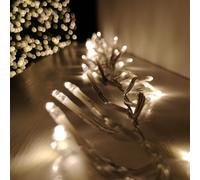 960 LED 12m Premier Cluster Indoor Outdoor Multi Function Mains Operated Christmas Lights with Timer on Clear Cable in Warm White Samuel Alexander Beige One Size