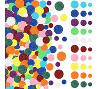 960 Pcs Glitter Foam Stickers, Round Self Adhesive Foam Stickers for Crafts, Colourful Craft Stickers for Card Making, Scrapbooking, DIY Projects and Home Decoration
