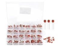 960Pcs High Voltage Ceramic Disc Capacitor Assorted Kit 24 Values x 40Pcs=960Pcs (2pF-0.1uF) with Storage Box 2P 5P 10P 22P CZAOINCU