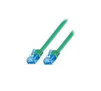 96297 patch cord U/UTP 6a line Cu PVC green L: 0.5m 32AWG Goobay