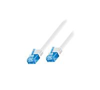 96303 patch cord U/UTP 6a line Cu PVC white L: 0.5m 32AWG Goobay