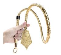 965mm Novel PU Stage Performance Whip Prop Riding Whip Sports Accessory-usB10 (Gold)