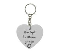 969 - Thank You Gift, Never Forget The Difference You Make Hanging Ornament, Hanging Plaque Keyring Heart Acrylic Gift