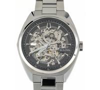 96A293 - Bulova Men's Watch - Surveyor Automatic Skeleton - female - Bulova - Watches - Black - ONE SIZE - Accessories ONE SIZE