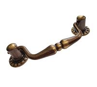 96mm Antique Drop Handle 479 Round Backplate Old Brass - Pack of 1