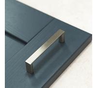 96mm Brushed Nickel Square D Handle for Kitchen Cabinets | Cupboards | Bedroom | Bathroom | Various Sizes