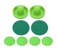 96mm Table Hockey Pushers Pucks Set Replacement, Plastic with Thick Felt Bottom, 8 Pieces - Durable Design, Smooth Sliding, Ideal for Game Tables and Goalies