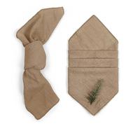 96pcs 30x30cm Retro Gauze Cotton Napkin Green Sewing Edge Tea Towel Wedding Party Christmas Table Decor Burrs Napkins For Dinners Parties Weddings(Dark champagne)