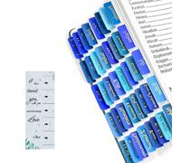 96Pcs Bible Tabs, Bibles Labels Verse Stickers Divider Tabs Life Application Study Bibles for Old and New Testament Accessories Labels Bible Study Accessories (Blue)