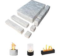96pcs Ceramic Wool Wick for Tabletop Fire Pit, Ceramic Wool Wick Sponge for Bioethanol Fireplaces, Replacement Ceramic Fiber Insulation for Tabletop Fire Pit, to Extend Burning Time
