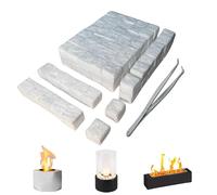 96pcs Ceramic Wool Wick for Tabletop Fire Pit | Ceramic Wool Wick Sponge for Bioethanol Fireplaces with Tweezer | Ceramic Fiber Insulation for Tabletop Firepit Bioethanol Alcohol Fireplaces