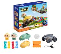 96pcs Race Track Car, Flexible Electric Train Track Playset, Car Track Set, Construction Toy, Changeable Racing Track, Interactive Educational Toys for Age 4+
