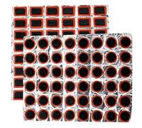 96Pcs Square Patch+Round Patch, Bicycle Tube Puncture Rubber Patches Bike Tyre Repair Kits Inner Tube Puncture Repair Kit for Road Mountain Commuter Bikes Motorcycles Repairing