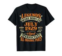 96th Birthday Gift Legends Born In July 1929 96 Years Old T-Shirt