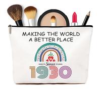 96th Birthday Gifts for Women, 96th Birthday Decorations Makeup Bags for Her, 96th 1930 Year Old Cosmetic Bags for Mum, Wife, Sister, Bestie, Best Friend, Travel Toiletry Bag