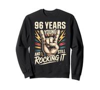 96th Birthday Rock Funny Birthday 96 Years Rock'n'Roll Sweatshirt
