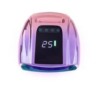 96W Wireless UV LED Nail Lamp - 10s Fast Dry, Smart Infrared Sensor, 4-Timer Settings, Removable Magnetic Base for Salon/Home Gel Curing(Purple)