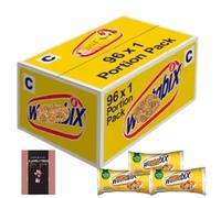 96x1 Wetabix Cereal Bulk Biscuits Cookies Individually Wrapped, High Fibre, Low Salt - Snack Box For Camping, School, B&B, Office, Tea Snack Box for Guests, Parties, Gift for Mum or Grandma