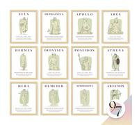97 Decor Ancient Greek Mythology Decor - Greek Decoration, Apollo God Posters, Greece Mythology Gifts, Greece Wall Art Prints, Aphrodite Poseidon Athena Goddess Party Decorations (8x10 Unframed)