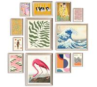 97 Decor Artsy Eclectic Wall Art - Boho Maximalist, Trendy Gallery Wall Art, Famous Artist Posters, Colorful Japanese Wall Decor Aesthetic Pictures for Home Bedroom (Unframed)