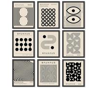 97 Decor Bauhaus Poster - Mid Century Modern Wall Decor, Abstract Geometric Wall Art, Bauhaus Abstract Wall Prints, Mid Century Bauhaus Artwork, Boho Abstract Pictures For Bedroom (8x10 UNFRAMED)