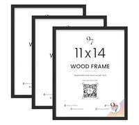 97 Decor Black Picture Frames 11X14 - Black 11X14 Wood Picture Frame Set, Photo Frame 11X14 With Plexiglass, 11X14 Frames For Pictures Decorative Wall Hanging (3 Pack)