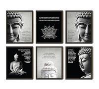 97 Decor Buddha Wall Art - Inspirational Buddhist Quotes, Zen Meditation Decor for Bedroom, Office, Yoga Room (8x10 Inch UNFRAMED)