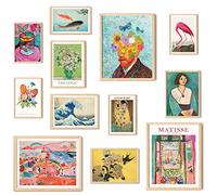 97 Decor Colorful Eclectic Decor - Eclectic Wall Art Posters, Funky Gallery Wall Art Prints for Home Bedroom, Maximalist Decorations Famous Artist Painting Pictures (UNFRAMED)