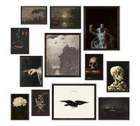 97 Decor Dark Academia Decor For Bedroom - Gothic Home Decor Aesthetic, Moody Dark Academia Wall Art, Vintage Halloween Posters For Room Aesthetic, Spooky Gothic Pictures Goth Decorations (UNFRAMED)