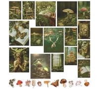 97 Decor Dark Goblincore Room Decor Aesthetic - Cottagecore Wall Decor, Fairycore Room Decor, Fairy Core Art Prints, Vintage Goblincore Mushroom Pictures Fairy Posters for Bedroom (8x10 UNFRAMED)