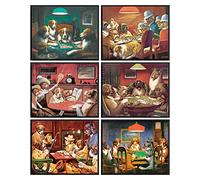 97 Decor Dogs Playing Poker Poster - Dog Poker Pictures Decor, Dog Playing Cards Picture, Cassius Marcellus Coolidge Oil Painting Reproduction, Vintage Dogs Wall Art Print Decorations (8x10 UNFRAMED)