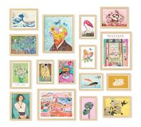 97 Decor Eclectic Home Decor Aesthetic - 16 Pcs Maximalist Decor Funky Posters, Retro Eclectic Wall Decor, Quirky Colorful Pictures Gallery Wall Art Prints For Dorm Bedroom Decoration (Unframed)