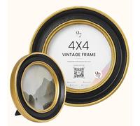97 Decor Mini 4x4 Round Picture Frame - Circle 4x4 Picture Frame Gold, Small Gold Frames 4 Inch