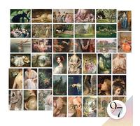 97 Decor Victorian Wall Decor - 40 Pcs Vintage Art Prints, Coquette French Paintings, Antique Aesthetic Photo Collage for Home Bedroom