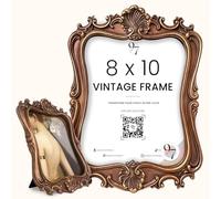 97 Decor Vintage Picture Frame 8x10 - VIctorian Gold 8x10 Picture Frame, Elegant Antique Frames 8 X 10 With Glass Front, Fancy Ornate Frame 8x 10 For Photo Display Tabletop And Wall Mounting