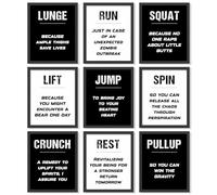 97 Decor Workout Posters for Home Gym Decor - Gym Posters Motivational Quotes Wall Art Prints, Black White Fitness Exercise Pictures for Men Bedroom Office Decorations (8x10 UNFRAMED)