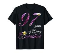 97 Year Old Shirt Awesome Floral 1928 97th Birthday Gift T-Shirt