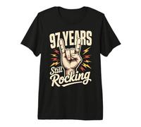 97 Years Still Rocking 97th Birthday Funny 97 Birthday Premium T-Shirt
