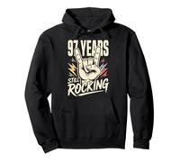 97 Years Still Rocking 97th Birthday Funny 97 Rocker Biker Pullover Hoodie