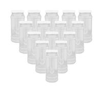 970ml Victorian Style Food Grade Plastic Sweet Jars with White lid - 5,10,15,20,25 Wedding, Party (15 Jars)