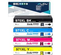 970XL 971XL High Yield Ink Cartridge Replacement for HP 970 970XL 971XL Replacement for HP Officejet Pro X451DN X451DW X476DN X476DW X551DW X576DW X576dn MFP (Black Cyan Magenta Yellow, 4-Pack)