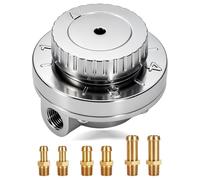 9710 Fuel Pressure Regulator Kit: 1-5PSI Manual Adjustable Engine Carburetor Carb With 1/4", 5/16",3/8" Fuel Adapters