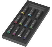 Wera 05150115001 9725 Foam insert Zyklop C, 1/2", Impaktor Deep socket set 1, 11 pieces
