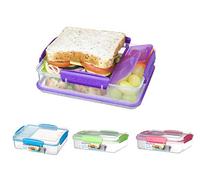 975ml Snack Attack Duo to GO™ Lunch Box with 3 Compartments, Easy Locking Lid & Flexible Seal (Assorted)